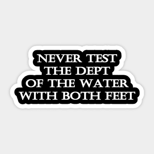 Funny One-Liner “Test the Water” Joke Sticker